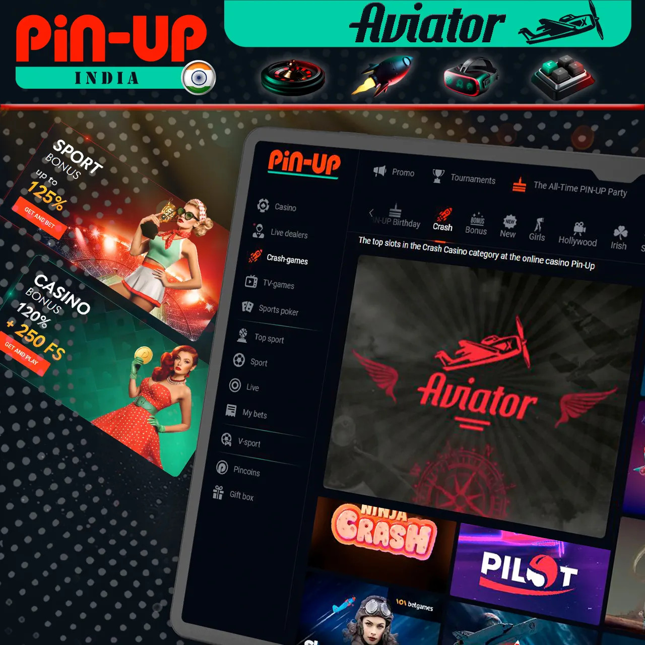 Play Aviator on Pin-Up and get a welcome bonus