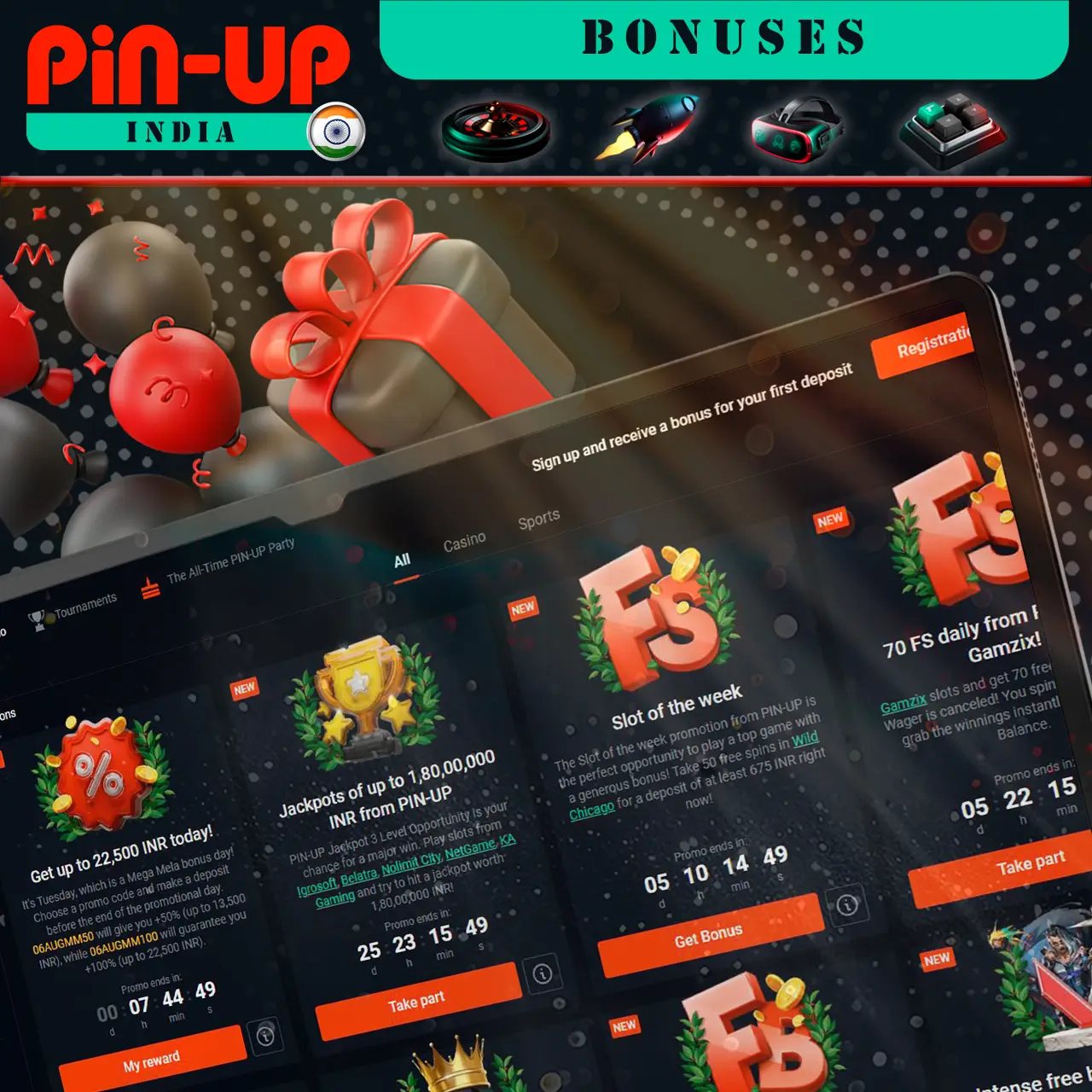 Check out our Sports and Casino Bonus Offers