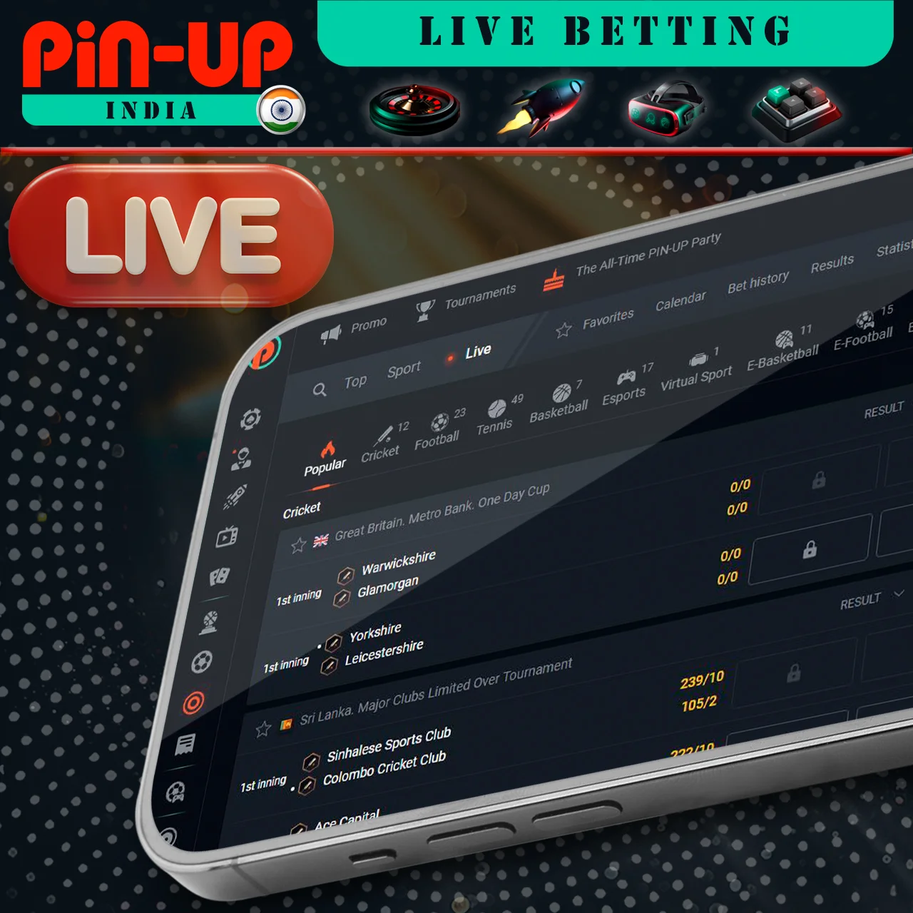 Place Live Bets on Pin-Up